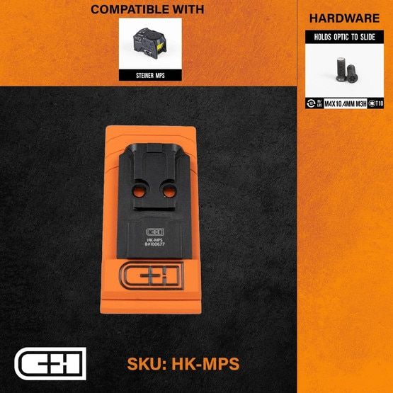 Heckler and Hock VP9 to Steiner MPS adapter plate.